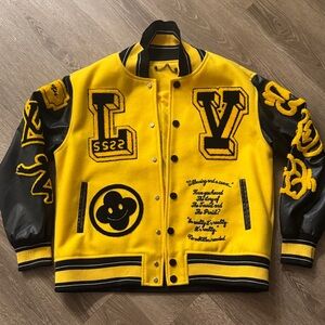 Yellow and Black Varsity Jacket